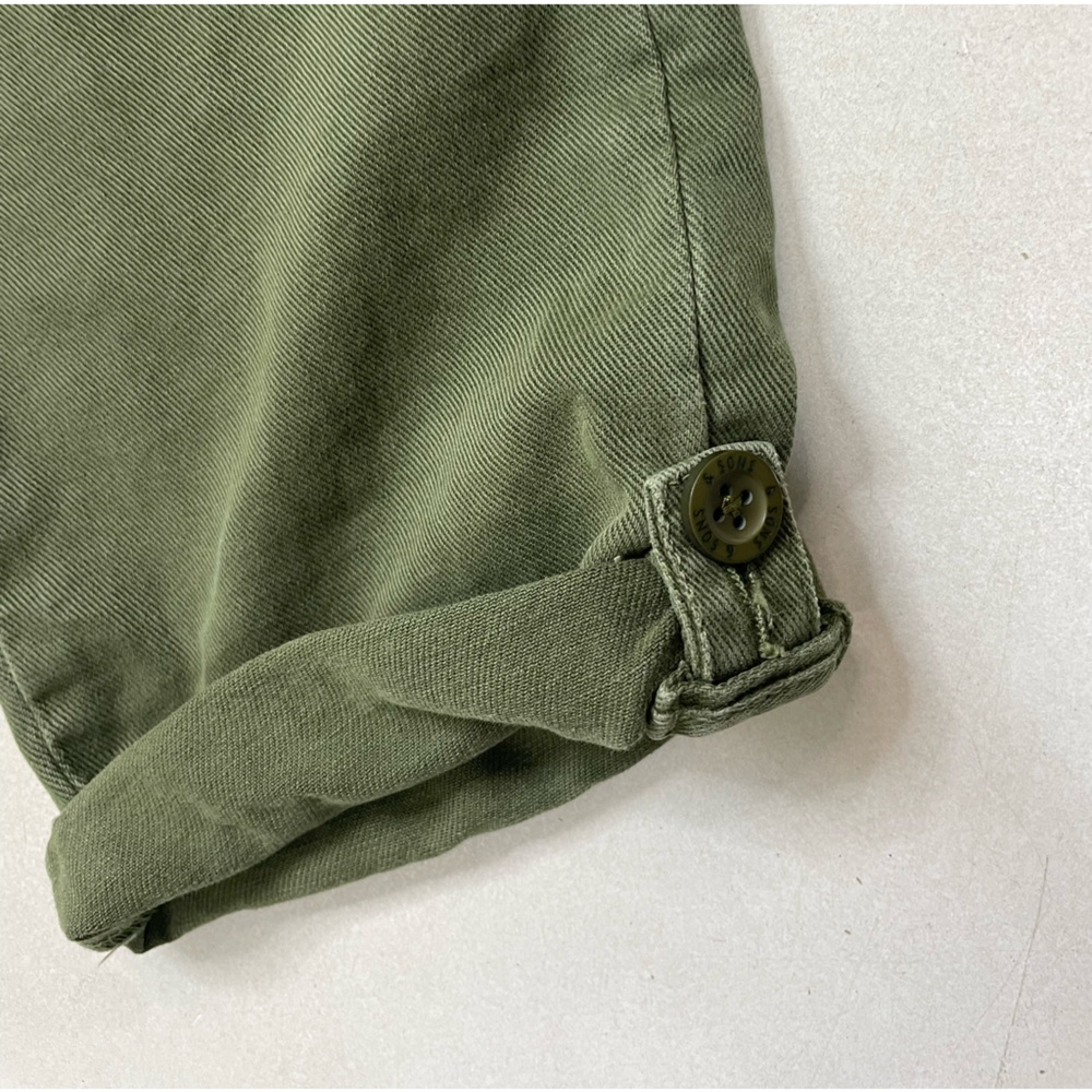 &SONS Virgil Chino Army Pants Men Size 34 x 30 Green Back Cinch Strap - Picture 3 of 11